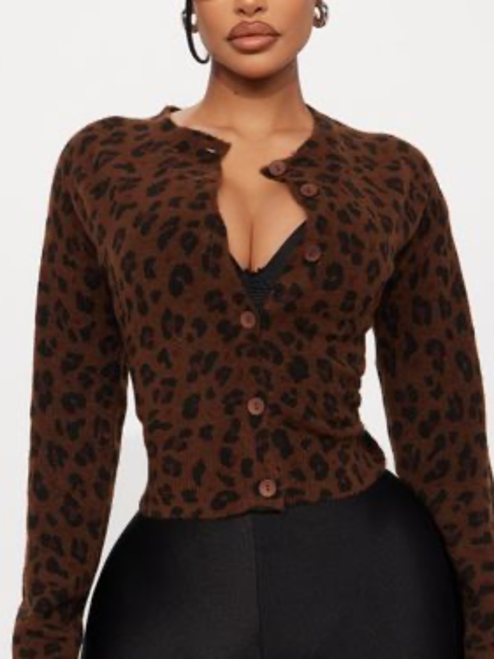 Born Wild Leopard Cardigan - Brown Combo - M